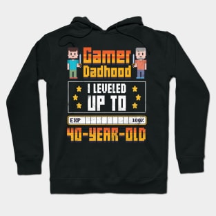 Best Father Gamer Dad 40 Years Hoodie